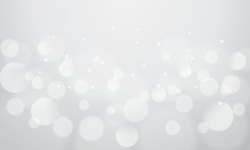 Abstract bokeh lights with soft gray light background illustration, backdrop.