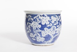old chinese flowers pattern style painting on the ceramic bowl