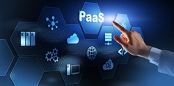 PaaS Platform as a service. Cloud computing services concept