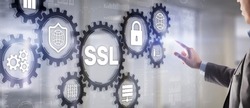 SSL Secure Sockets Layer concept. Cryptographic protocols provide secured communications