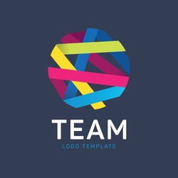 Teamwork logo. Community logo. Cooperation logo. Partnership logo
