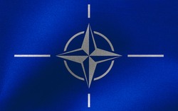 Closeup of NATO flag