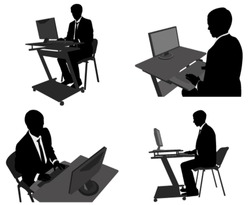 businessman working on his computer