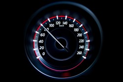 80 Kilometers per hour,light with car mileage with black background,number of speed,Odometer of car