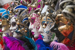 colored mask at carnival in Venice,Italy