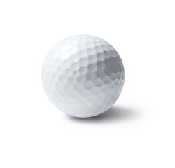 golf ball, isolated on white          