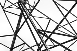 Abstract triangle shape of electric pole