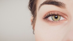 beautiful close-up shot of woman eye