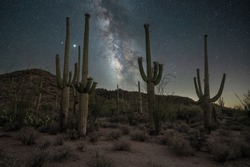Beautiful night sky over the desert near Tuscon Arizona