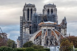 Notre-Dame restoration. Notre-Dame cathedral (Paris) was damaged by fire on 15 april 2019