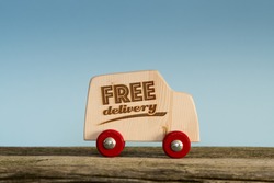 Free delivery van, handmade wooden toy truck