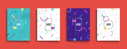 Covers with minimal design. Cool geometric backgrounds for your design. Applicable for Banners, Placards, Posters, Flyers etc. Eps10 vector template.