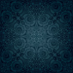 Seamless floral pattern. Retro background. Vector illustration.