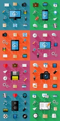 Set of Web and Business Concepts. Flat Design. Vector Illustration 