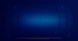Abstract navy dark blue color circles with light effected cuts background for poster, website and design concepts. Vector illustration eps 10
