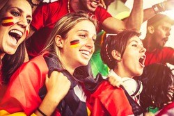 Female Supporters from Different Countries, Soccer Championship