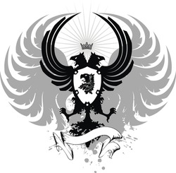 heraldic eagle double head in vector format very easy to edit
