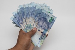 South African Rands Notes in a hand