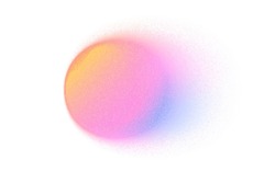 Gradient background, color gradation circle with grain noise texture, vector watercolor holographic blur. Abstract color gradient blend mesh of pink purple neon iridescent colors