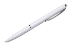 White ballpoint pen isolated on white