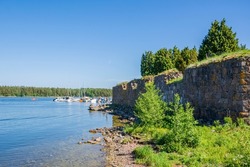 Coastal view of The Svartholm fortress and Gulf of Finland, Loviisa, Finland