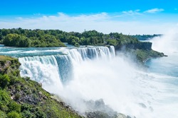 Niagara Falls from USA Landscape View in summer time