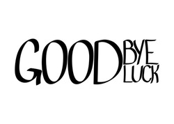 Goodbye and good luck, isolated hand lettering, words design template, vector illustration