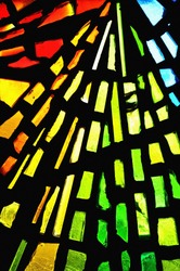 stained glass showing pattern and colors