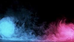 Atmospheric smoke, abstract color background, close-up.
