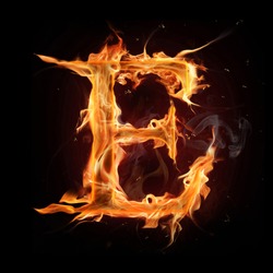 Fire alphabet letter 