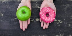 Choosing between apple and donut