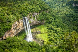 Waterfall in Caracol Park in Rio Grande do Sul, Brazil