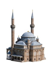 Mosque buildings and minarets, roof domes, arches and doors, elements of architectural decorations of buildings. On the streets in Istanbul, public places.