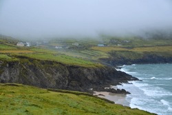A small village near the dramatic coastline and beach of Coumeenoole in Co Kerry Ireland