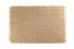 Burlap Fabric isolated on a white background