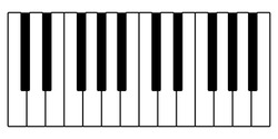 vector piano keys