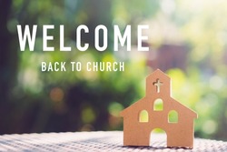 Church at home background.Sunday service.Servant, Christianity, Catholic, Cross and Jesus christ.Worship and Praise in Church.Church design background.Online worship.Welcome back to worship.easter.
