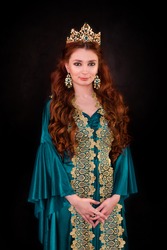 Girl at the image of Turkish sultan's wife
