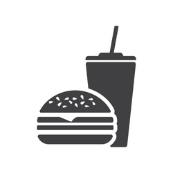 Fast Food icon on the white background.