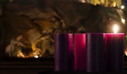 Advent Candles and Creche Week 1