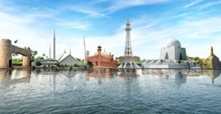 Pakistan Monuments. Sea Environment. Quaid-e-Azam Tomb. Minar e Pakistan. Khyber Gate. Faisal Mosque. Badshahi Mosque.