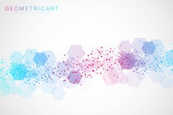 Big Data Visualization Background. Modern futuristic virtual abstract background. Science network pattern, connecting lines and dots. Global network connection vector
