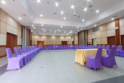 interior of conference hall setting for meeting group.