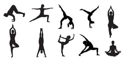 yoga poses all different art design
