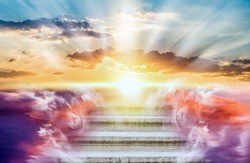  Religion background . Heavens gate . Stairway to the sky . Way to success