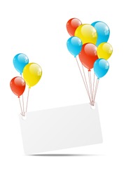 Happy Birthday background with banner and balloon