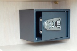 Safe in the closet of a hotel room, safety and security