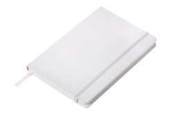 White and red diary on white background isolation