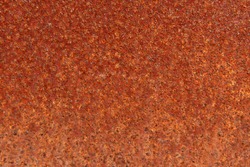 Rusty metal redish to orange plate, flat, homogenous, background and texture