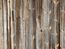 Old wooden weathered plank barn wall 